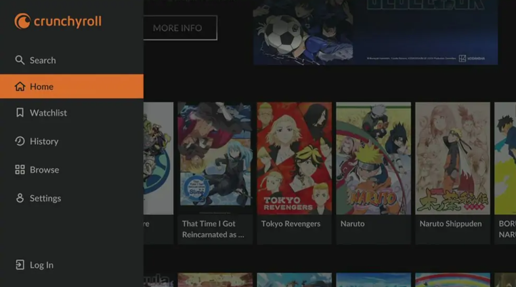 Choose and play any content in the Crunchyroll app