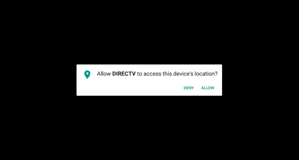 Allow DirecTV to grant access to Firestick or Android TV storage