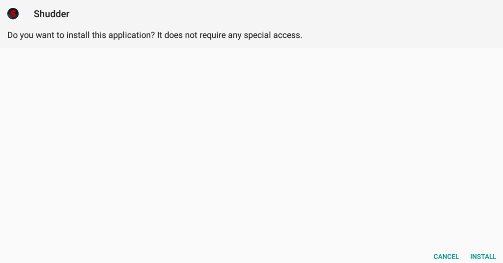 Shudder- Install App