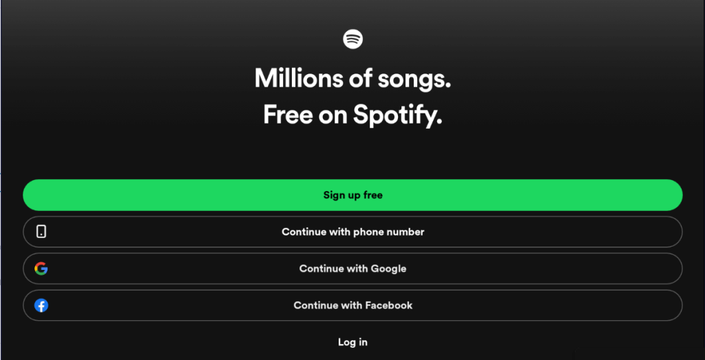 Spotify Login Page