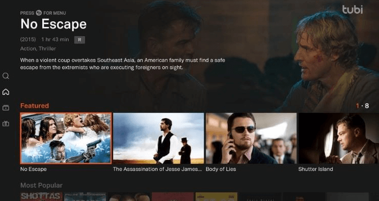 Tubi- Home page