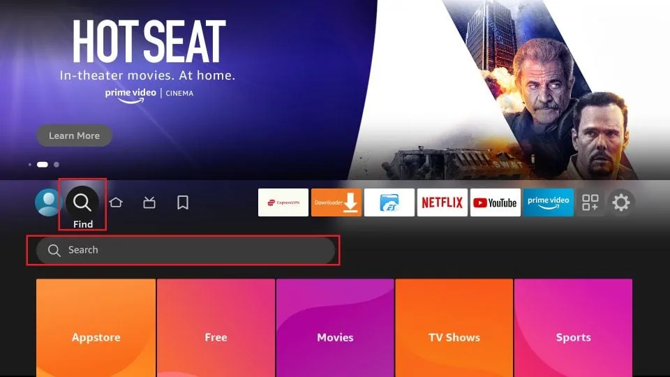 Firestick Search option