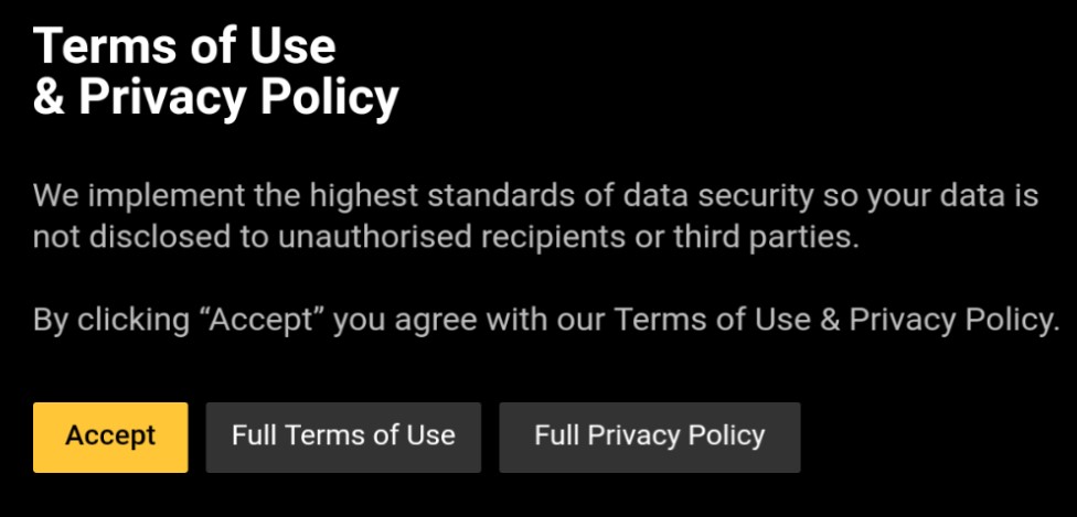 Accept the Terms of Use & Privacy Policy