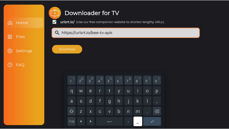 Enter Bee TV APK link