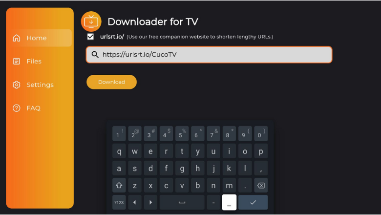 Enter CucoTV APK link