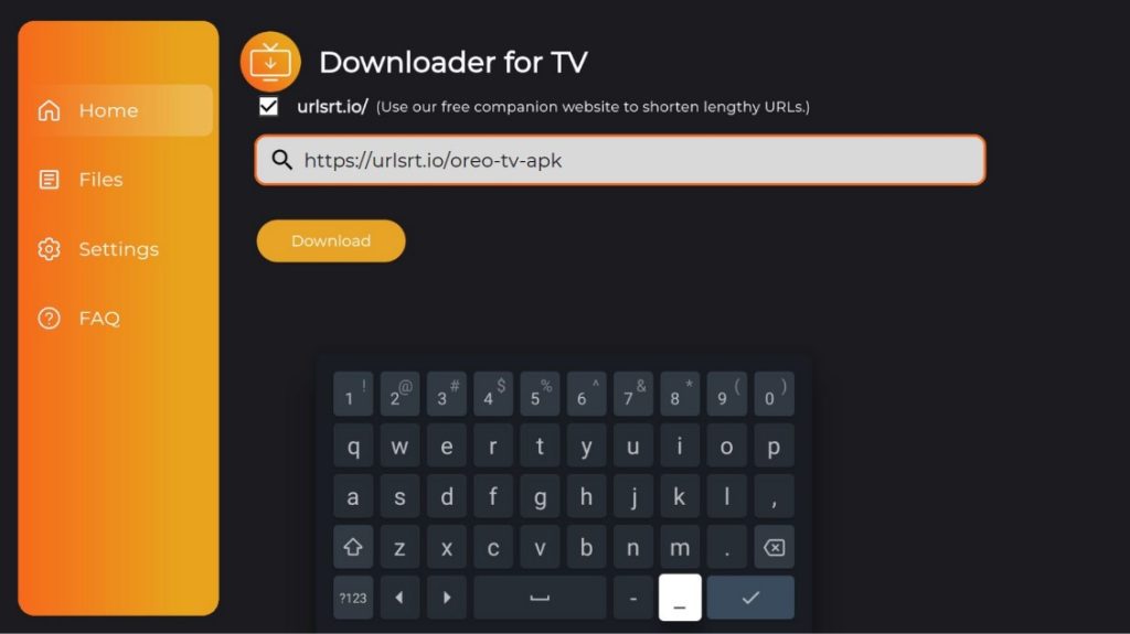 Oreo TV APK URL