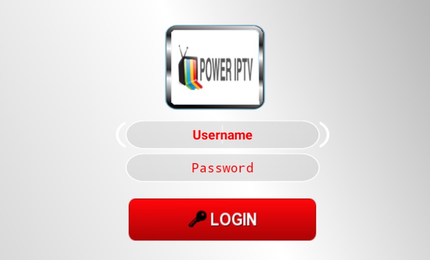 Power IPTV Login Page