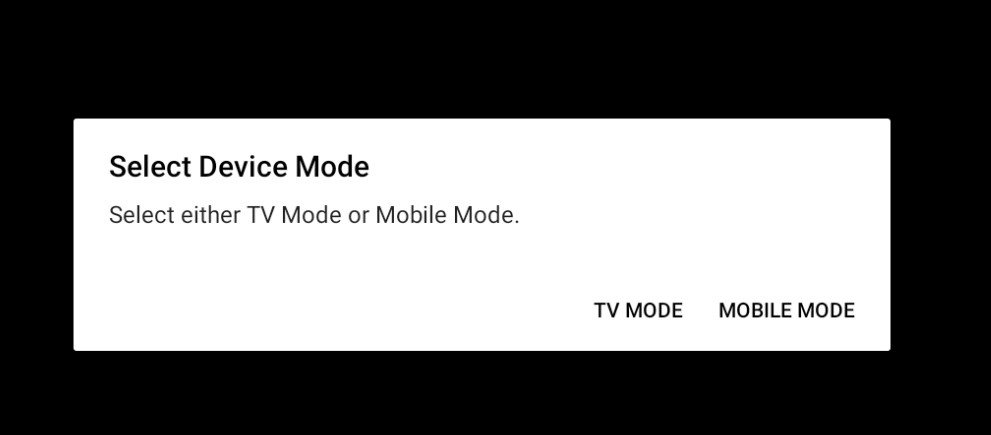 Select the Device Mode on HDtv Ultimate