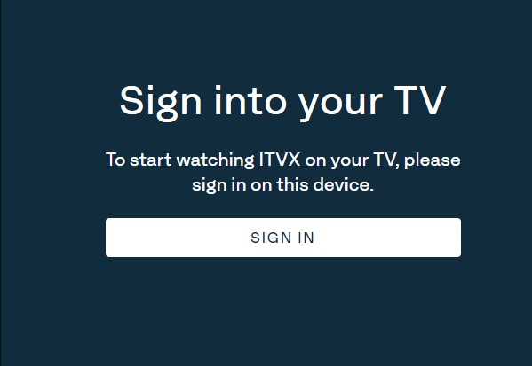 Tap Sign In to Activate the ITVX on Firestick