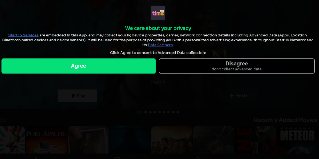 Time Movies APK- Agree